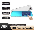 Nueva Cámara de salpicadero con espejo DVR Full HD de doble lente DVR para coche de 4,3 pulgadas con cámara trasera 1080P caja negra para coche DVR