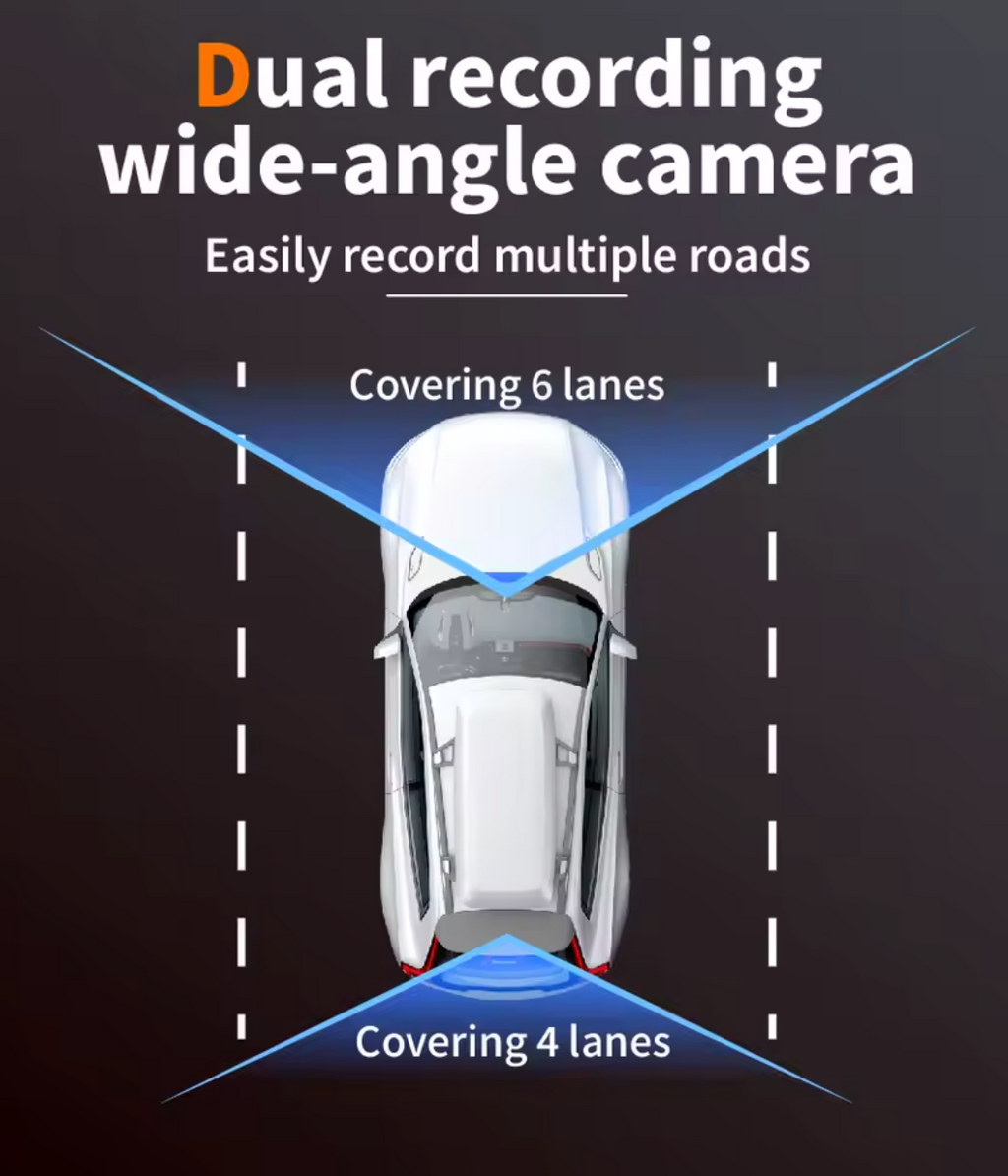 Nueva Cámara de salpicadero con espejo DVR Full HD de doble lente DVR para coche de 4,3 pulgadas con cámara trasera 1080P caja negra para coche DVR