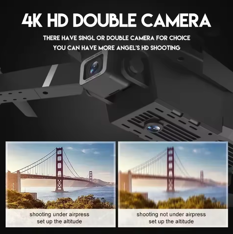 Nuevo Dron estilo -DJI- 4K profesional con cámara Dual HD gran angular de 1080P, helicóptero RC plegable WIFI FPV