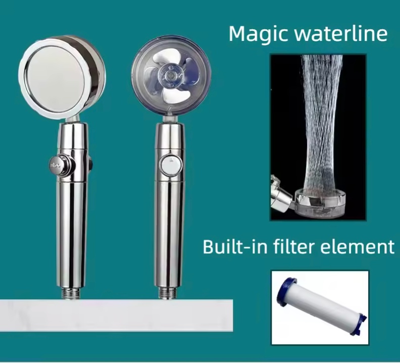 Ducha Hélice Descalcificadora filtro de agua anti-cal elimina impurezas como cloro, sedimentos y metales pesados