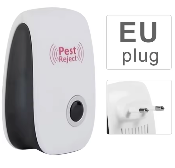 Repelente de plagas ultrasónico, repelente de plagas enchufable, disuasorio de plagas y insectos de largo alcance, multifunción para el hogar, la Oficina y el Hotel