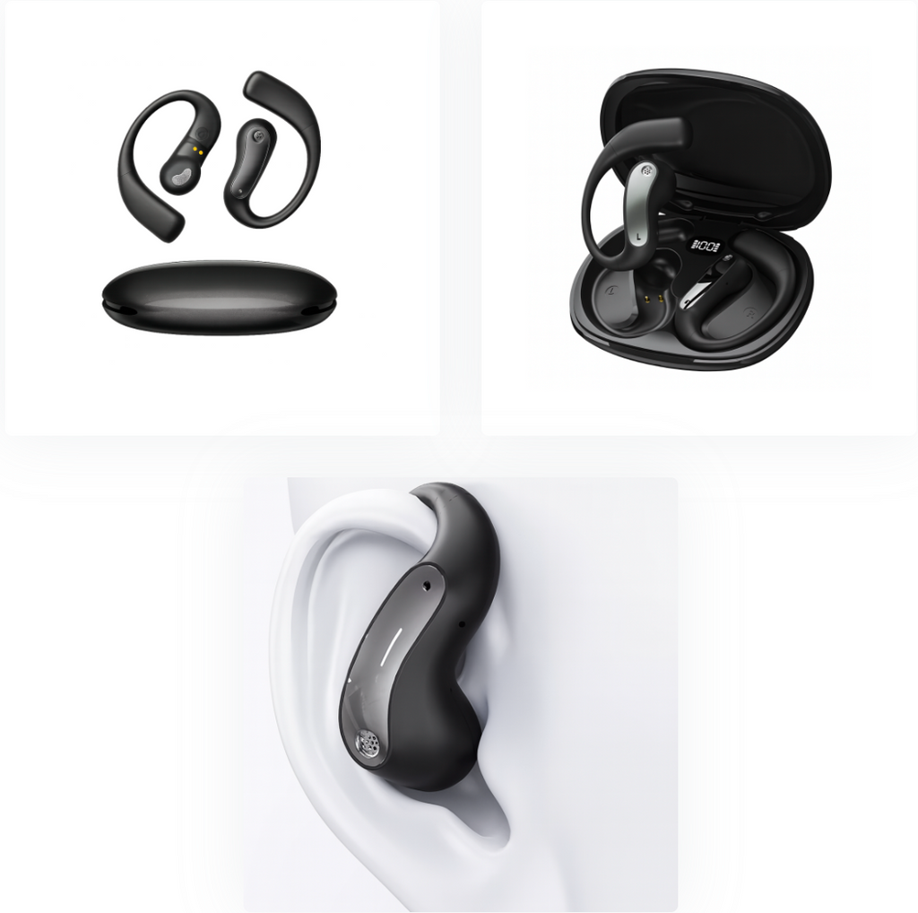 Nuevos auriculares Bluetooth abiertos OWS con reducción de ruido AI traducción en tiempo real mas de 60 idiomas.