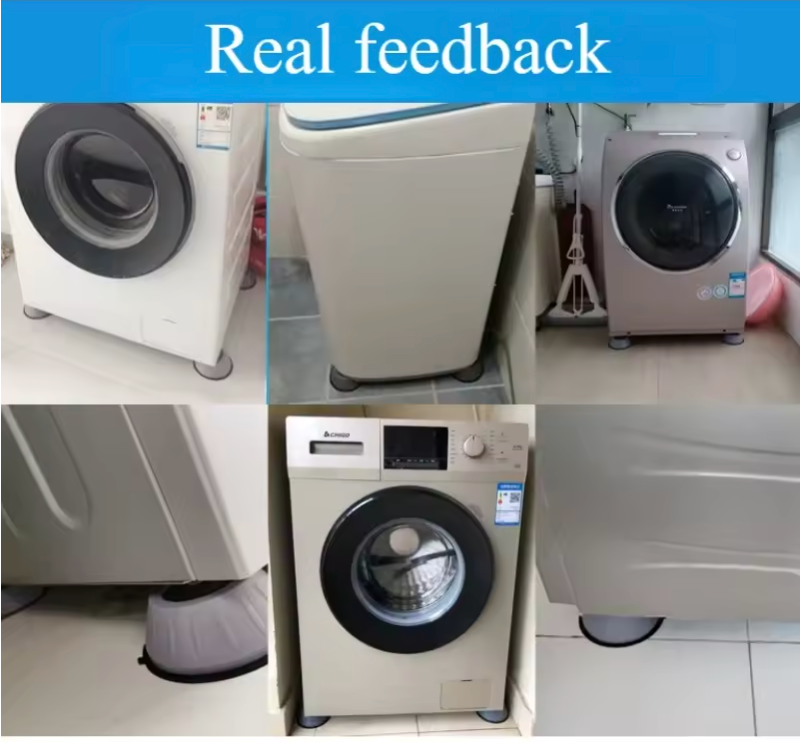 Almohadillas antivibración universales, alfombrilla de goma para pies para lavadora, almohadilla silenciosa para muebles de refrigerador, Base de pie de elevación para muebles