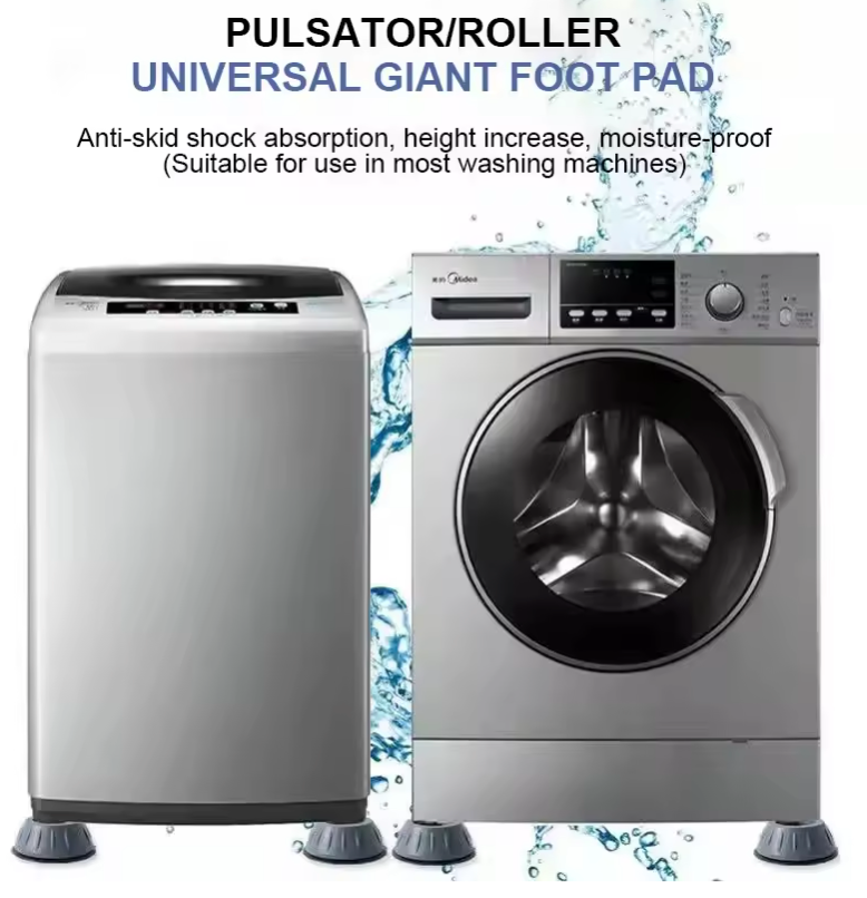 Almohadillas antivibración universales, alfombrilla de goma para pies para lavadora, almohadilla silenciosa para muebles de refrigerador, Base de pie de elevación para muebles