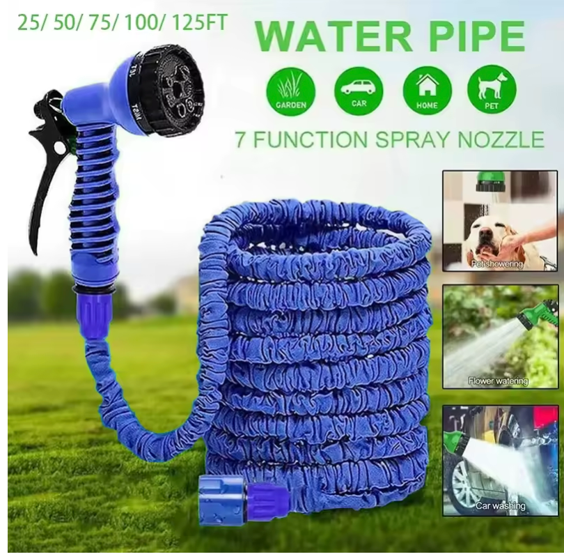 Nueva Manguera telescópica 3x, manguera de agua multifuncional de alta presión para limpieza de automóviles, pistola rociadora de agua de alta presión para el jardín del hogar